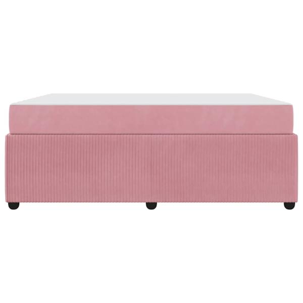 Bettgestell mit Matratze Sonstiges Rosa 180 x 200 cm Samt