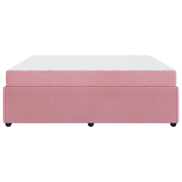 Bettgestell mit Matratze Sonstiges Rosa 180 x 200 cm Samt