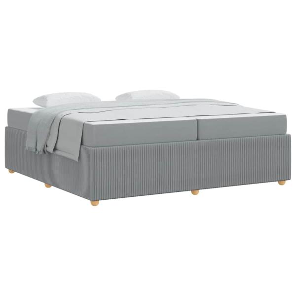Bettgestell Sonstiges Hellgrau 200 x 200 cm Stoff