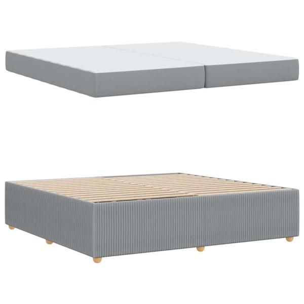 Bettgestell Sonstiges Hellgrau 200 x 200 cm Stoff