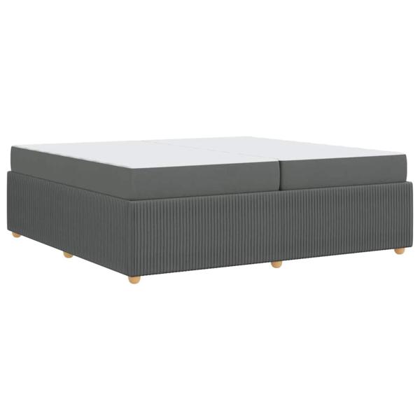 Bettgestell Sonstiges Dunkelgrau 200 x 200 cm Stoff