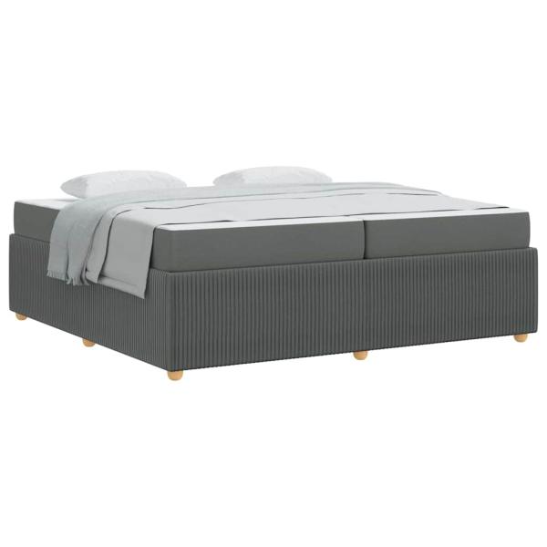 Bettgestell Sonstiges Dunkelgrau 200 x 200 cm Stoff
