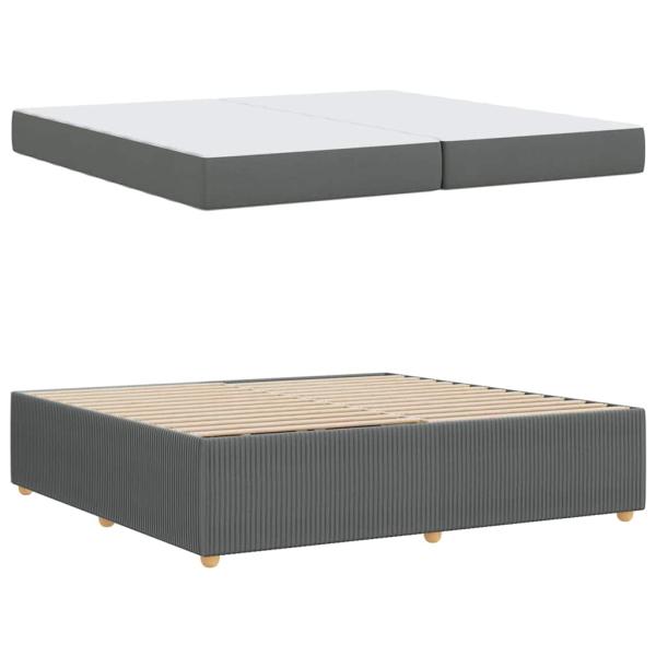 Bettgestell Sonstiges Dunkelgrau 200 x 200 cm Stoff