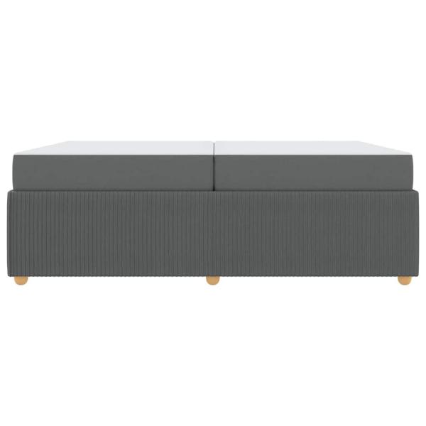 Bettgestell Sonstiges Dunkelgrau 200 x 200 cm Stoff