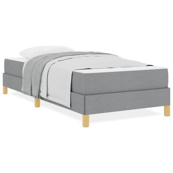Boxspringbett Taupe, Braun 80 x 200 cm Stoff, Ingenieurholz