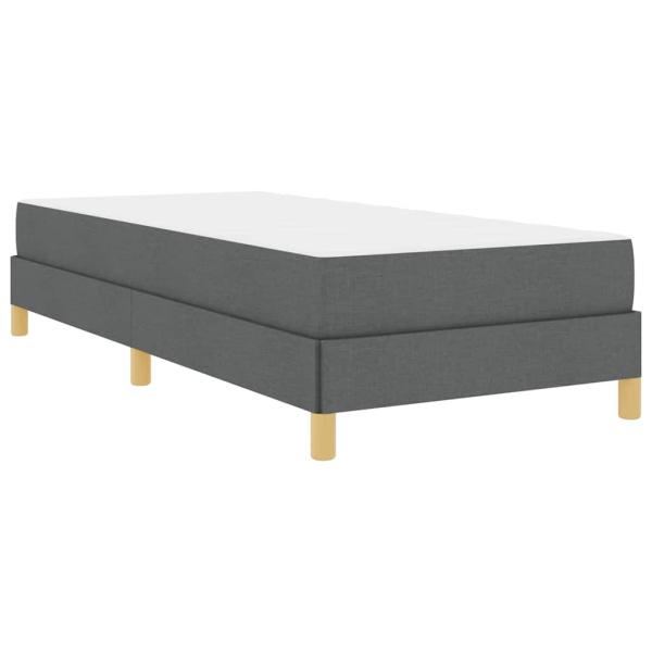 Boxspringbett Taupe, Braun 90 x 190 cm Stoff, Ingenieurholz