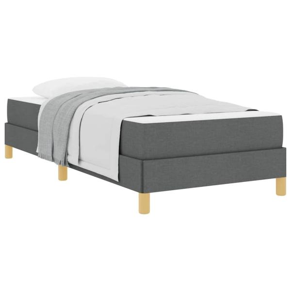 Boxspringbett Taupe, Braun 90 x 190 cm Stoff, Ingenieurholz