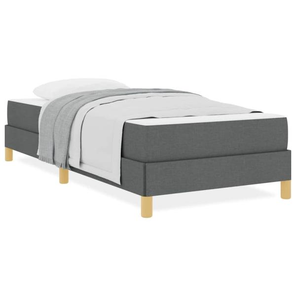 Boxspringbett Taupe, Braun 90 x 190 cm Stoff, Ingenieurholz