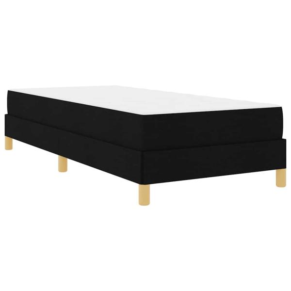 Boxspringbett Schwarz, Braun 90 x 190 cm Stoff, Ingenieurholz