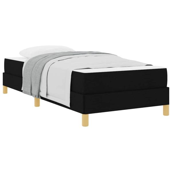 Boxspringbett Schwarz, Braun 90 x 190 cm Stoff, Ingenieurholz