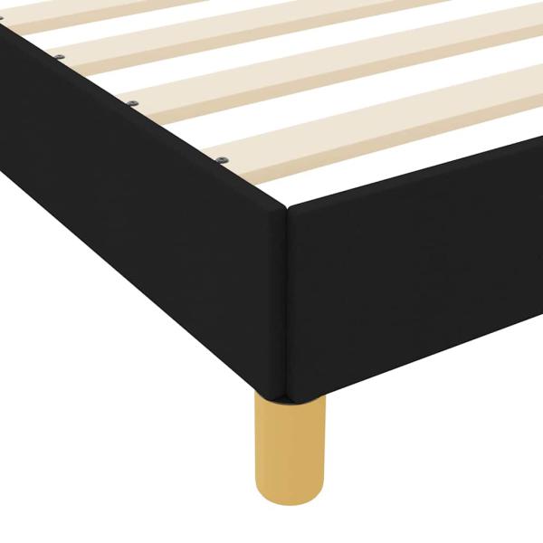 Boxspringbett Schwarz, Braun 90 x 190 cm Stoff, Ingenieurholz