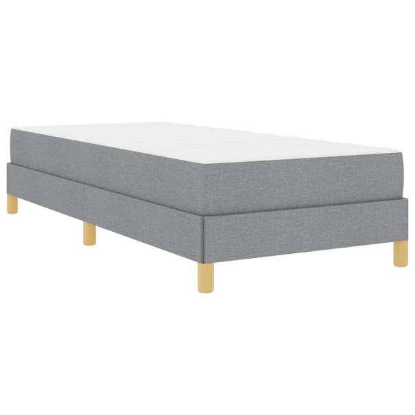 Boxspringbett Taupe, Braun 100 x 200 cm Stoff, Ingenieurholz
