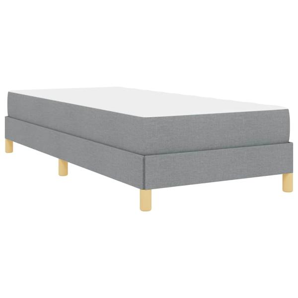 Boxspringbett Taupe, Braun 100 x 200 cm Stoff, Ingenieurholz