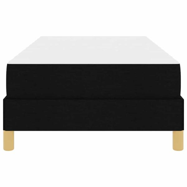 Boxspringbett Schwarz, Braun 100 x 200 cm Stoff, Ingenieurholz