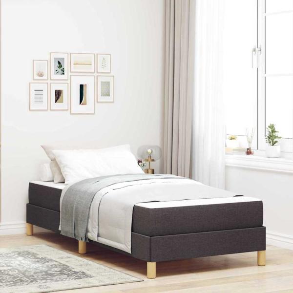 ARDEBO.de - Boxspringbett Braun 100 x 200 cm Stoff, Ingenieurholz