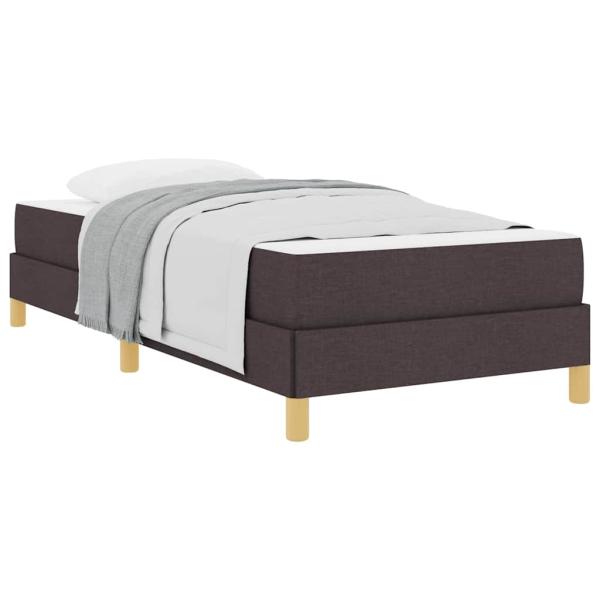 Boxspringbett Braun 100 x 200 cm Stoff, Ingenieurholz