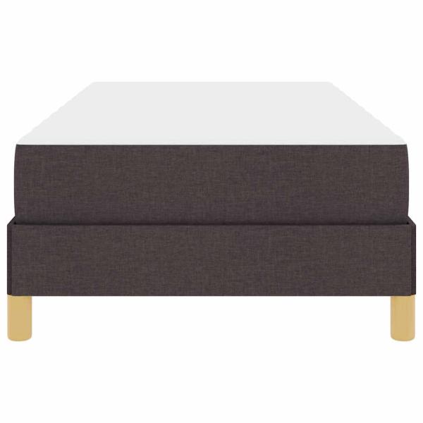 Boxspringbett Braun 100 x 200 cm Stoff, Ingenieurholz