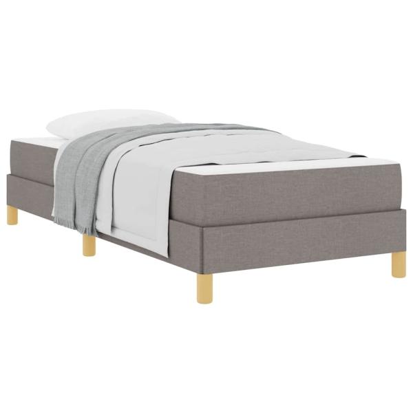 Boxspringbett Taupe, Braun 100 x 200 cm Stoff, Ingenieurholz