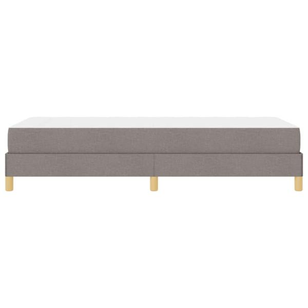 Boxspringbett Taupe, Braun 100 x 200 cm Stoff, Ingenieurholz