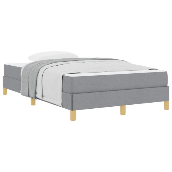 Boxspringbett Taupe, Braun 120 x 200 cm Stoff, Ingenieurholz