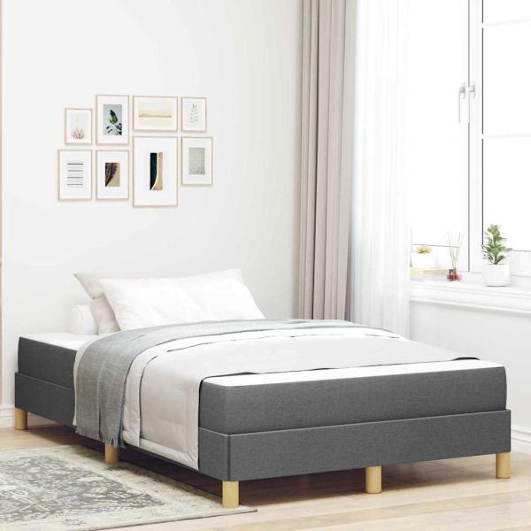 ARDEBO.de - Boxspringbett Taupe, Braun 120 x 200 cm Stoff, Ingenieurholz