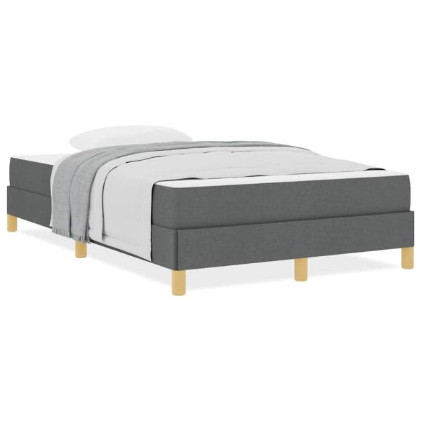 Boxspringbett Taupe, Braun 120 x 200 cm Stoff, Ingenieurholz