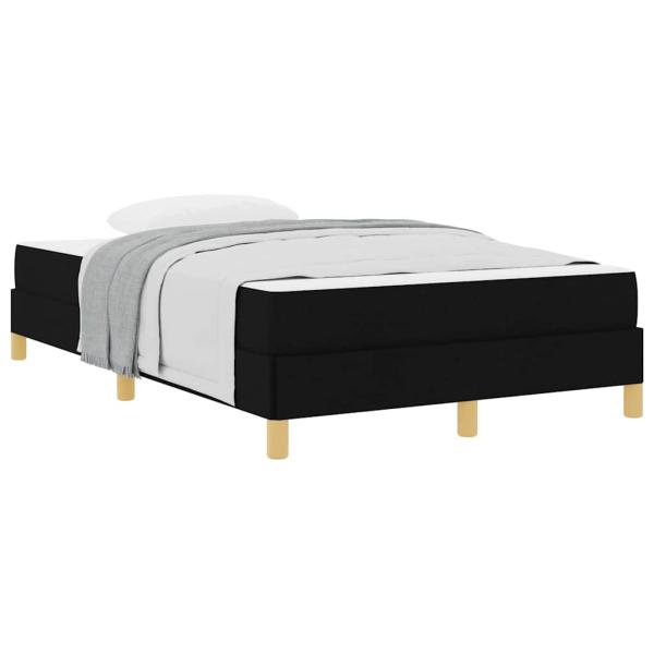 Boxspringbett Schwarz, Braun 120 x 200 cm Stoff, Ingenieurholz