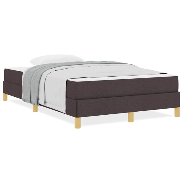 Boxspringbett Braun 120 x 200 cm Stoff, Ingenieurholz