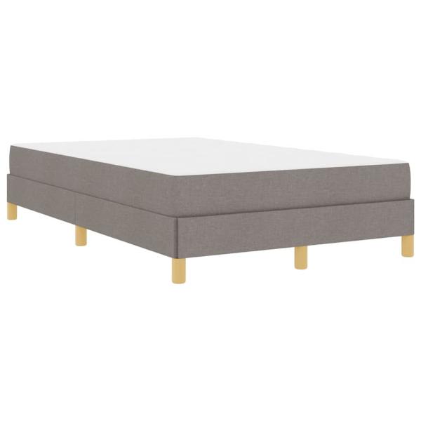 Boxspringbett Taupe, Braun 120 x 200 cm Stoff, Ingenieurholz