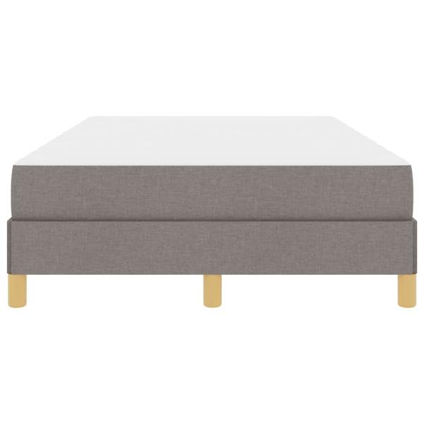 Boxspringbett Taupe, Braun 120 x 200 cm Stoff, Ingenieurholz