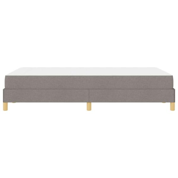 Boxspringbett Taupe, Braun 120 x 200 cm Stoff, Ingenieurholz