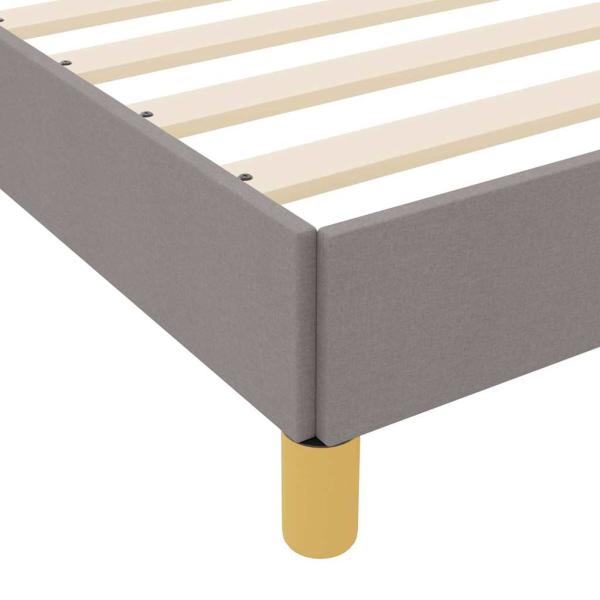 Boxspringbett Taupe, Braun 120 x 200 cm Stoff, Ingenieurholz