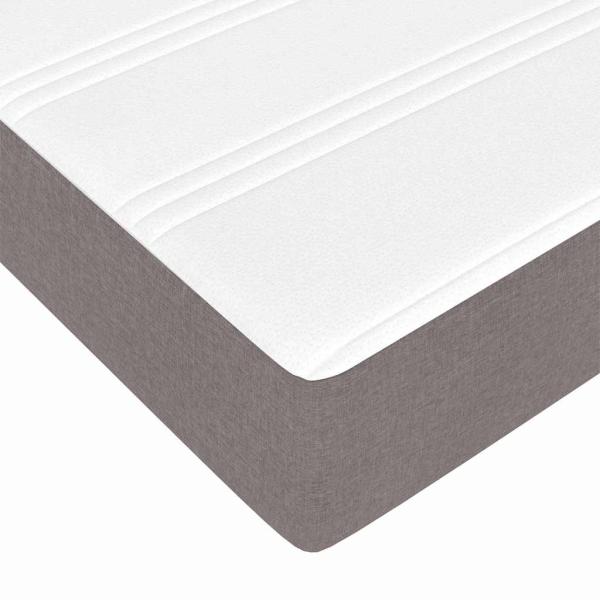 Boxspringbett Taupe, Braun 120 x 200 cm Stoff, Ingenieurholz