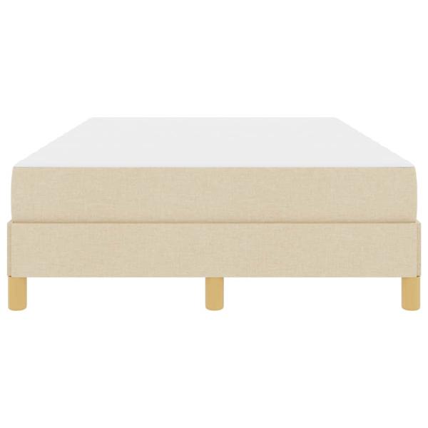 Boxspringbett Creme, Braun 120 x 200 cm Stoff, Ingenieurholz