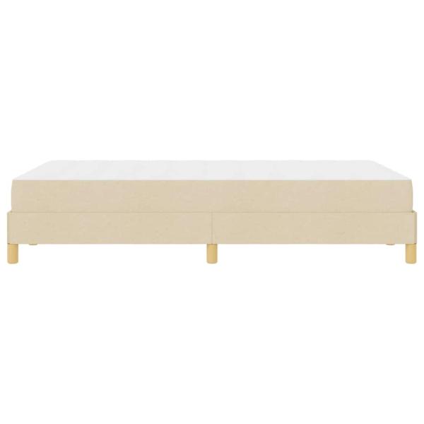 Boxspringbett Creme, Braun 120 x 200 cm Stoff, Ingenieurholz