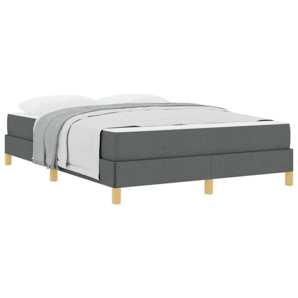 Boxspringbett Taupe, Braun 140 x 190 cm Stoff, Ingenieurholz