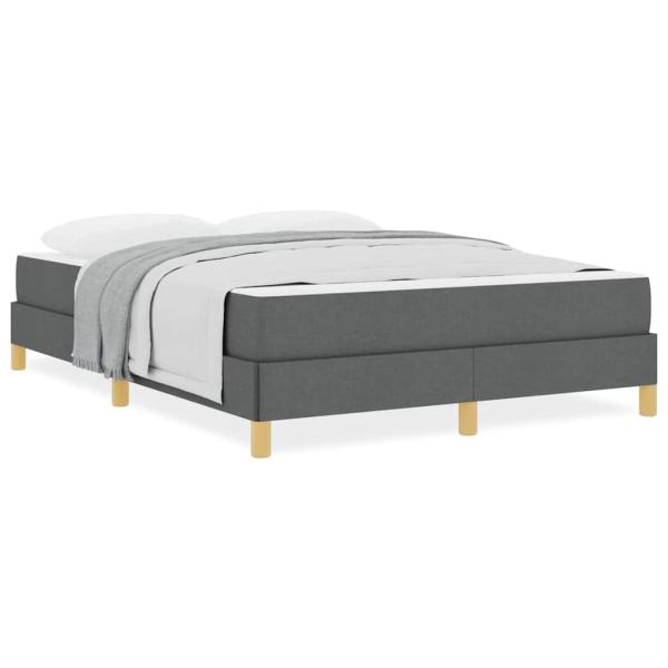 Boxspringbett Taupe, Braun 140 x 190 cm Stoff, Ingenieurholz