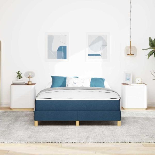 Boxspringbett Taupe, Braun 140 x 190 cm Stoff, Ingenieurholz