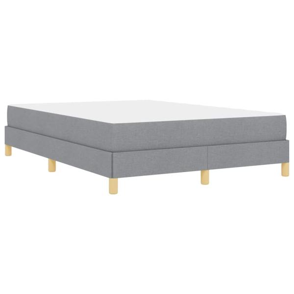 Boxspringbett Taupe, Braun 140 x 200 cm Stoff, Ingenieurholz