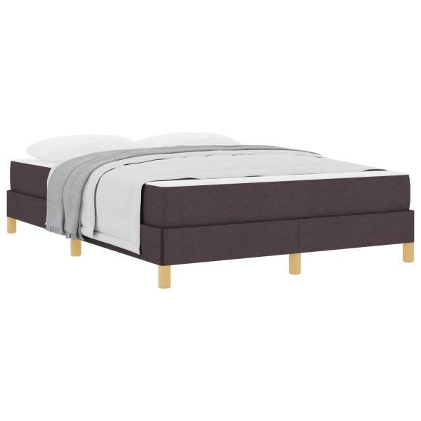 Boxspringbett Braun 140 x 200 cm Stoff, Ingenieurholz