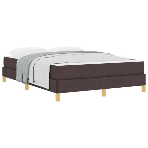 Boxspringbett Braun 160 x 200 cm Stoff, Ingenieurholz