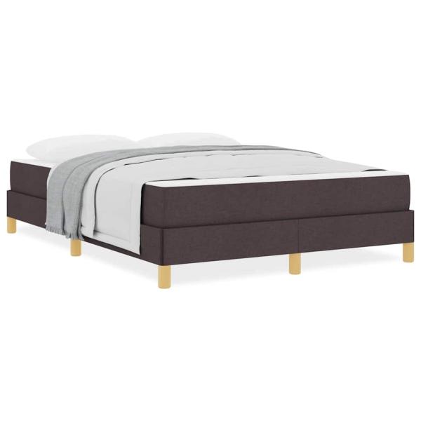 Boxspringbett Braun 160 x 200 cm Stoff, Ingenieurholz