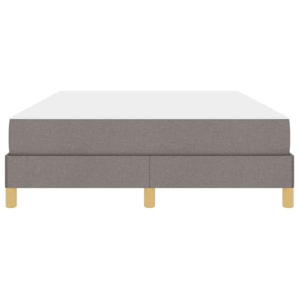 Boxspringbett Taupe, Braun 160 x 200 cm Stoff, Ingenieurholz