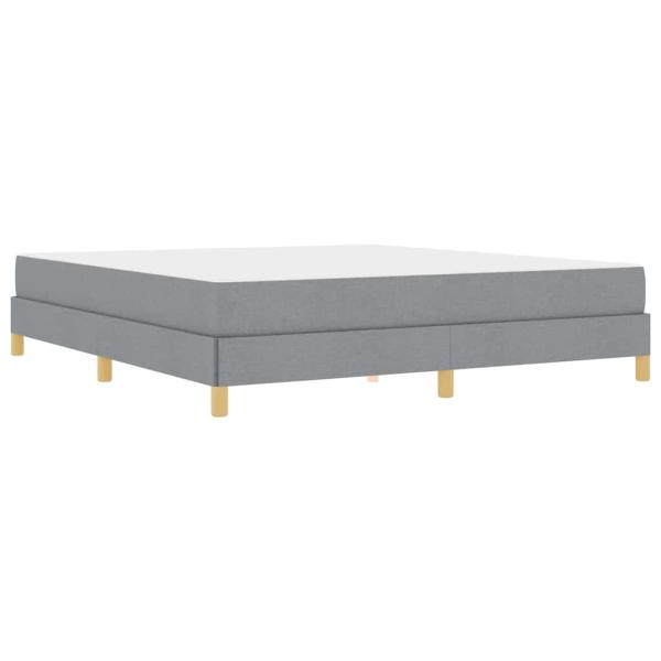 Boxspringbett Taupe, Braun 180 x 200 cm Stoff, Ingenieurholz
