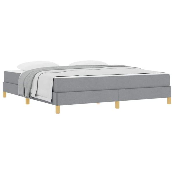 Boxspringbett Taupe, Braun 180 x 200 cm Stoff, Ingenieurholz