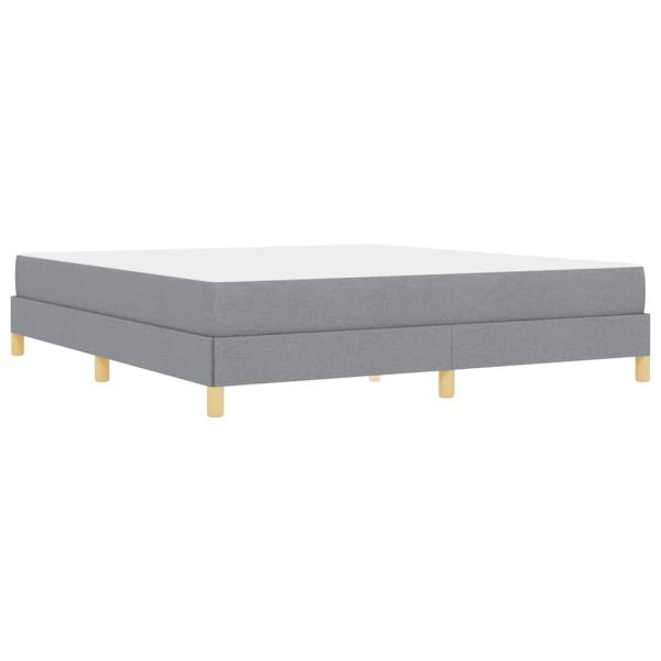 Boxspringbett Taupe, Braun 180 x 200 cm Stoff, Ingenieurholz