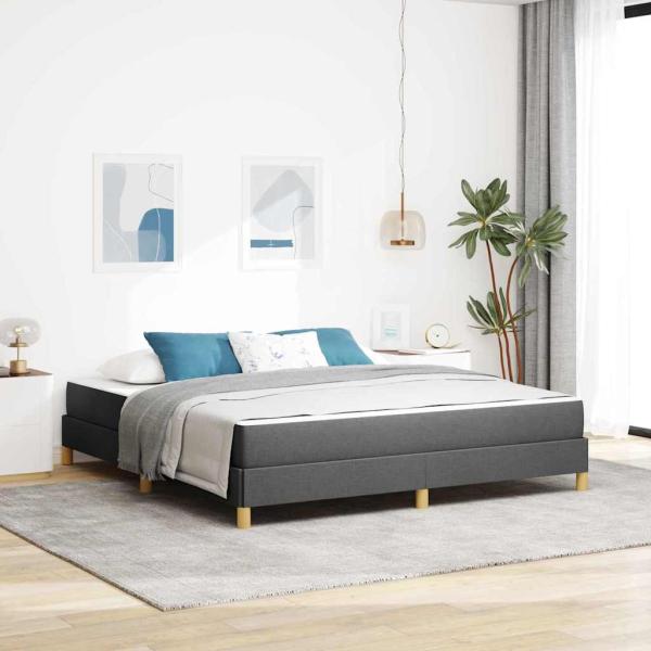 ARDEBO.de - Boxspringbett Taupe, Braun 180 x 200 cm Stoff, Ingenieurholz