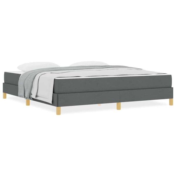 Boxspringbett Taupe, Braun 180 x 200 cm Stoff, Ingenieurholz