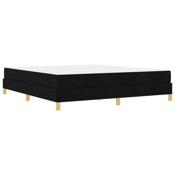 Boxspringbett Schwarz, Braun 180 x 200 cm Stoff, Ingenieurholz