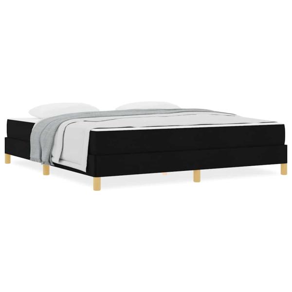 Boxspringbett Schwarz, Braun 180 x 200 cm Stoff, Ingenieurholz